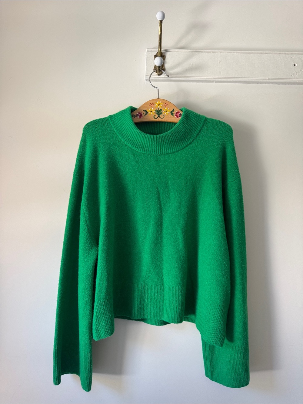 J.CREW Merino Wool Blend Women's Emerald Sweater